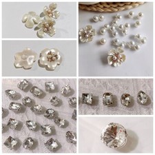 Rhinestone Pearl Shoes Charms DIY Accessory Decor Girls Kids Gift For Croc Shoe