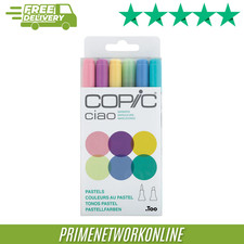 Copic Ciao Double Ended Marker Set – Pastel Colours (6 Markers) 100% NEW⭐⭐⭐⭐⭐