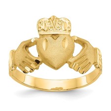 14k Yellow Gold Mens Satin