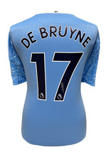 KEVIN DE BRUYNE SIGNED MANCHESTER CITY FOOTBALL SHIRT WITH PROOF & COA