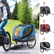 PawHut Pet Bicycle Trailer Steel Dog Bike Carrier Water Resistant Travel