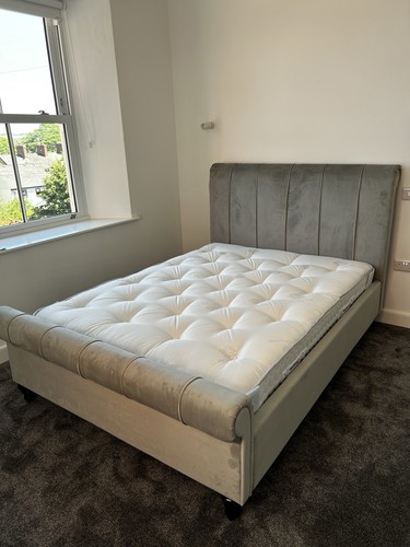 Grey upholstered pleated - grey,