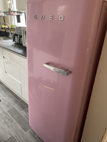 Pink smeg fridge freezer - pink,