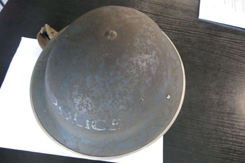 Wartime police helmet - helmet, wwii