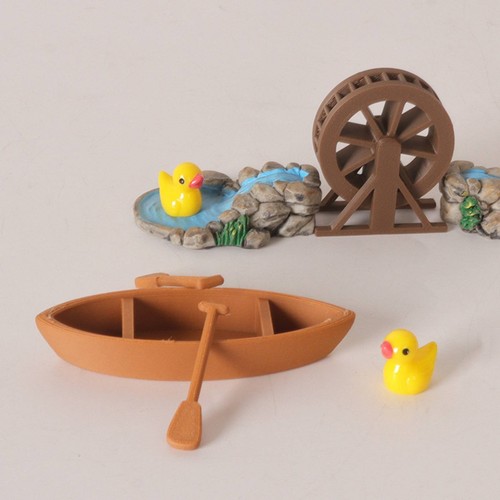 Water wheel model fairy garden - model,