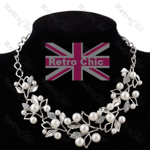 Pearl crystal statement leaves - statement,