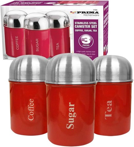 3pc 4pc canister set stainless - canister,