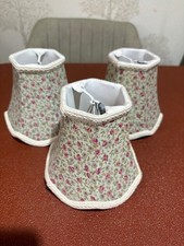 Small Vintage  Floral Light Shades Shabby Chic Clip On x 3