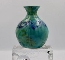 Studio Pottery Vase Turquoise