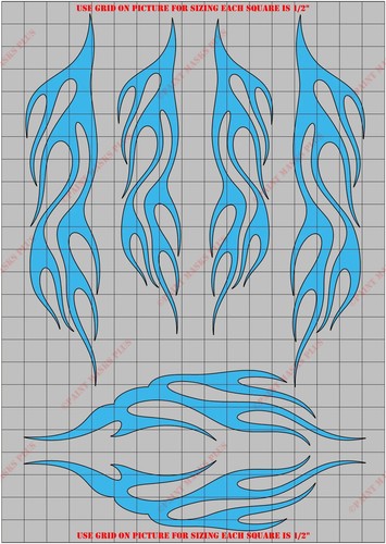 Fla1073p flames body vinyl - flames,