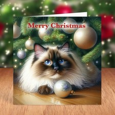 Ragdoll Cat Christmas Card