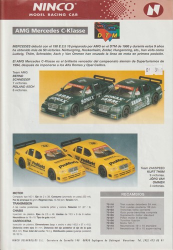 Ninco amg mercedes - ninco, c-klasse