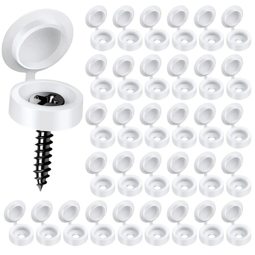 White plastic fold over - plastic, hinged