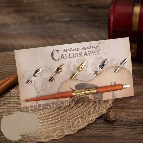 Set dip pen with metal - 1,