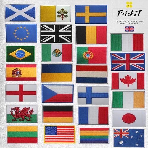 National country flag patch - country,
