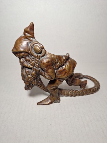 Antique brass gnome pocket - gnome,