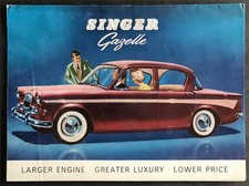 SINGER GAZELLE Car Sales Brochure 1962 #814/H