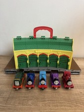 Thomas And Friends Take N Play Tidmouth Sheds Play-set + X5 Die-Cast Trains VGC