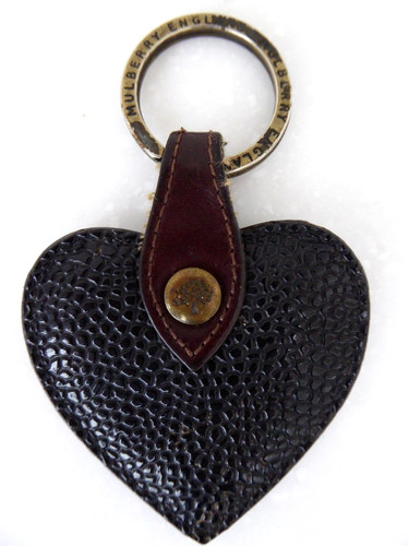 Mulberry heart keyring - keyring, in