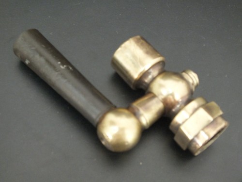 Vintage brass pressure gauge - vintage,