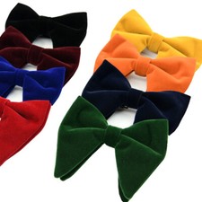 Mens Oversized Bow Tie Velvet