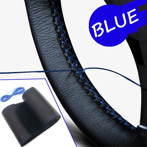 Blue car hand sew steering - sew,