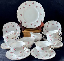 Colclough “DITSY ROSE” Vintage Bone China Tea Set - 21 Piece -