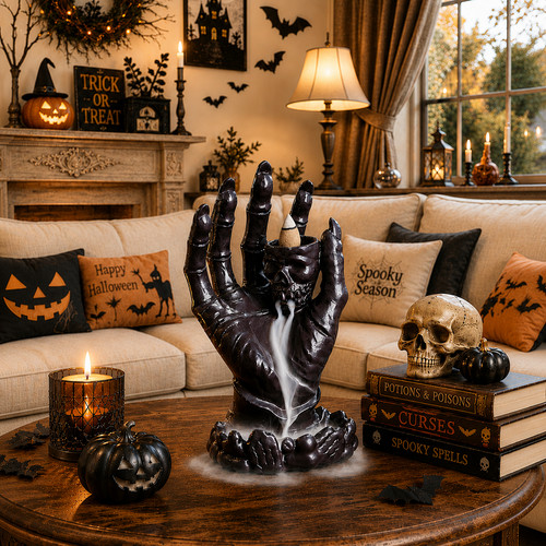 Skull backflow incense burner - skull,