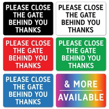 Please close the gate behind you METAL SIGN OUTDOORS SECURITY GATE WALL GIFT