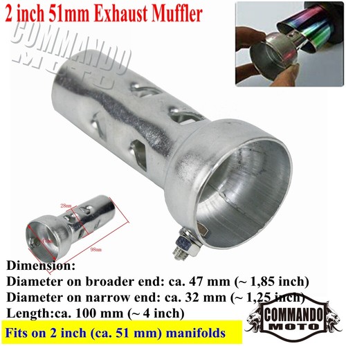 Steel 47mm motorcycle exhaust - 47mm,