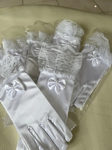 Girls satin communion - satin, dress