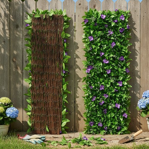 Willow wood faux green - wood,