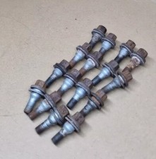 GENUINE PEUGEOT CITROEN 17 MM ALLOY WHEEL BOLTS / STUDS x 16 USED REPLACE