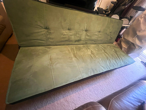 Green fabric futon - fabric,