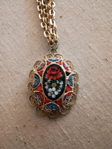 Vintage micro mosaic oval - mosaic,