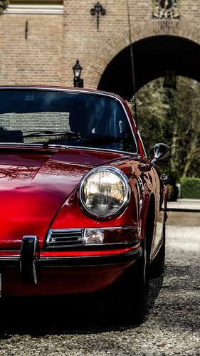 Classic porsche 911 red - red, sports
