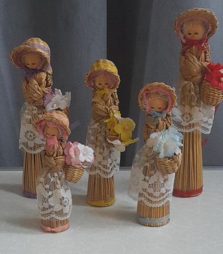 Set vintage corn dollies - vintage,