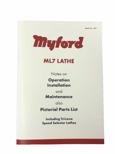 Myford ml7 lathe manual for - myford,