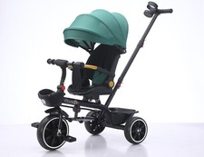 Green 5-in-1 Baby/Kids Tricycle Bike Trike Stroller with Canopy Unassembled