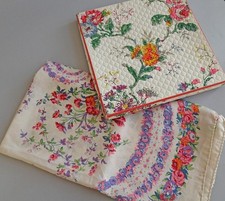 VINTAGE LIBERTY SILK SCARF in BOX Floral Swirl Design HAND ROLLED EDGE