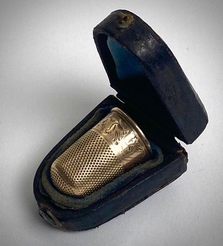 Antique thimble 18k silver - an,