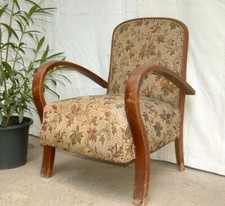 Art Deco Armchair, Club Cocktail Chair. Antique Vintage Halabala 1920.