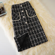 Lady High-Waist Plaid Skirt