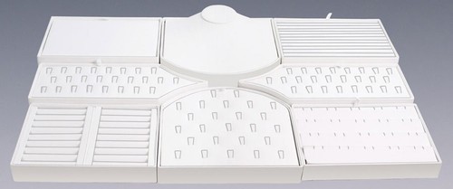White leatherette piece - white, 8