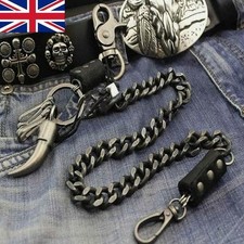 Mens Skull Strong Leash Heavy Metal Wallet Chains Biker Jean Key Chain