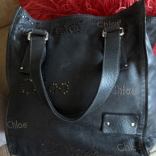 Chloé black leather shoulder - chloé,