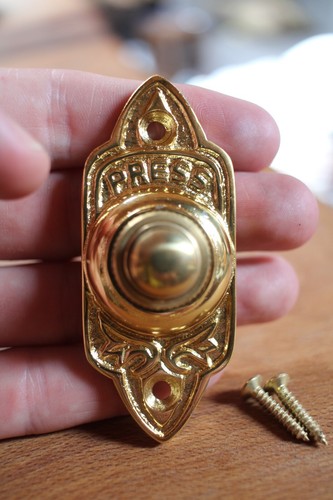 Ornate solid polished - polished, brass