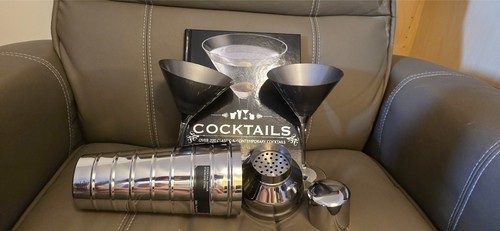 Cocktail book stainless - m&s,