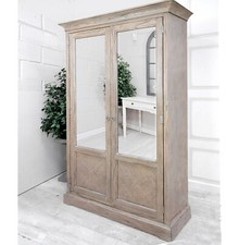 Gallery Direct Mustique Wooden 2 Door Mirrored Armoire Wardrobe