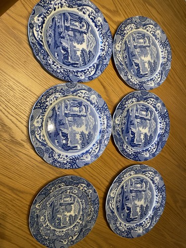 Antique spode blue - antique, italian